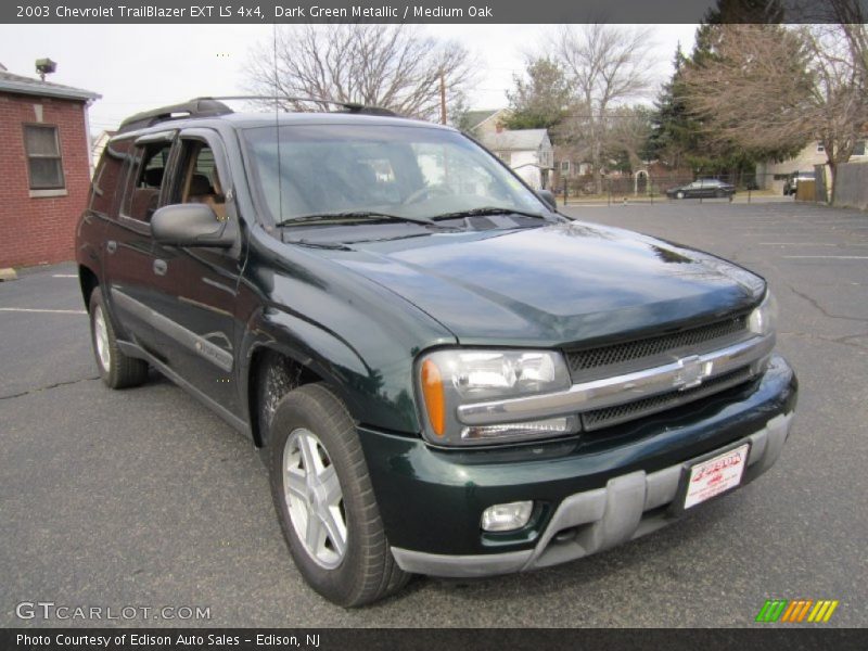 Dark Green Metallic / Medium Oak 2003 Chevrolet TrailBlazer EXT LS 4x4
