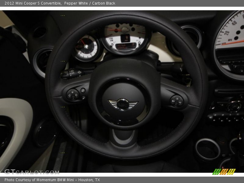 Pepper White / Carbon Black 2012 Mini Cooper S Convertible