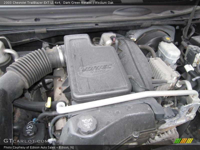 Dark Green Metallic / Medium Oak 2003 Chevrolet TrailBlazer EXT LS 4x4