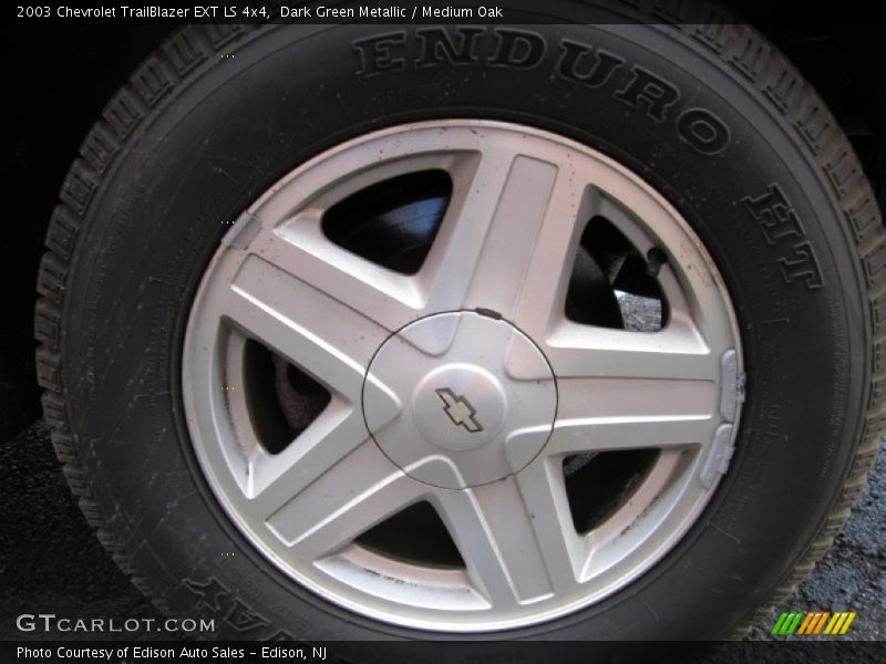 Dark Green Metallic / Medium Oak 2003 Chevrolet TrailBlazer EXT LS 4x4