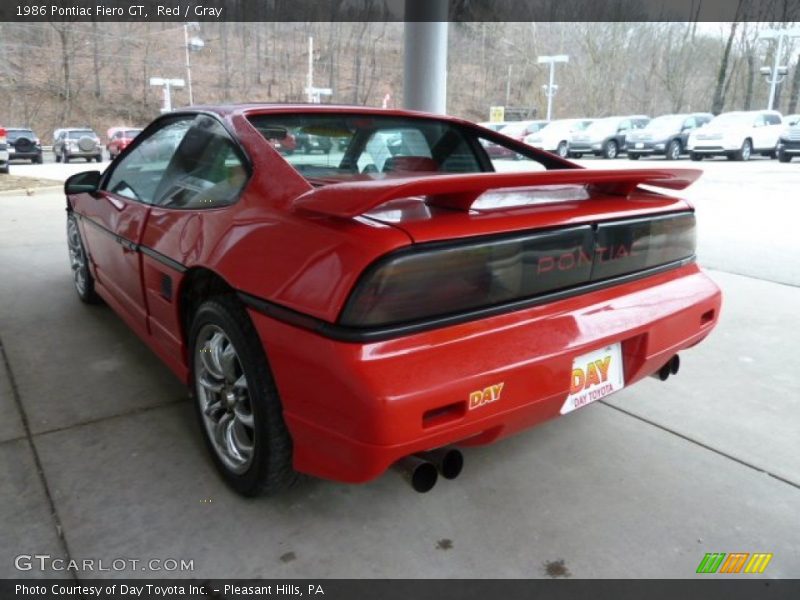 Red / Gray 1986 Pontiac Fiero GT