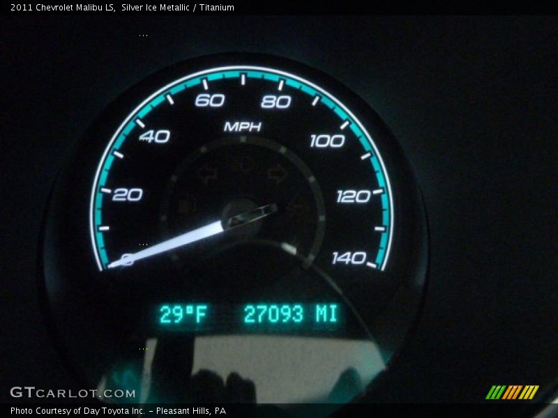 Silver Ice Metallic / Titanium 2011 Chevrolet Malibu LS