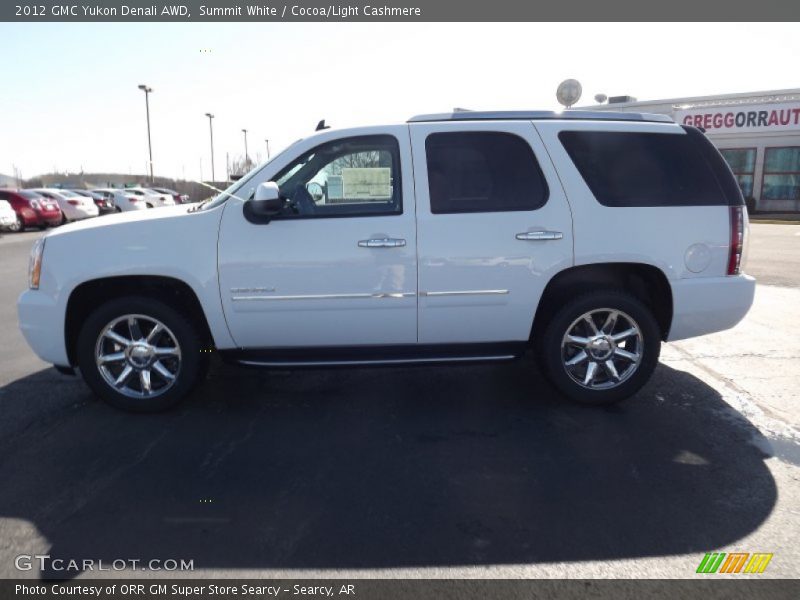 Summit White / Cocoa/Light Cashmere 2012 GMC Yukon Denali AWD