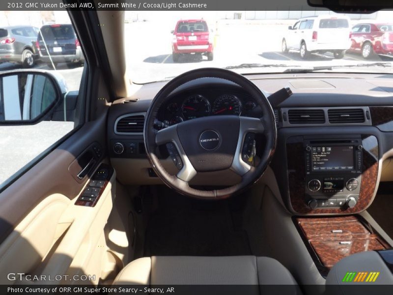 Summit White / Cocoa/Light Cashmere 2012 GMC Yukon Denali AWD