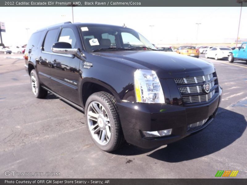 Black Raven / Cashmere/Cocoa 2012 Cadillac Escalade ESV Premium AWD