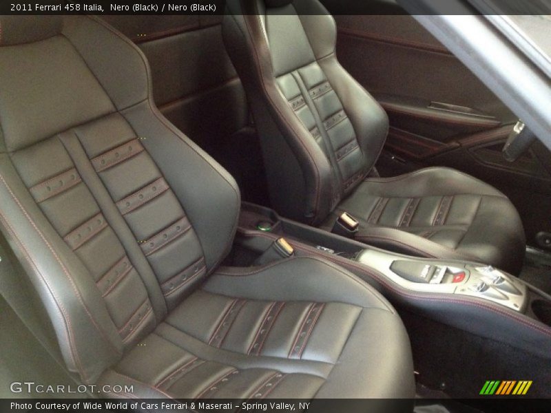 Front Seat of 2011 458 Italia