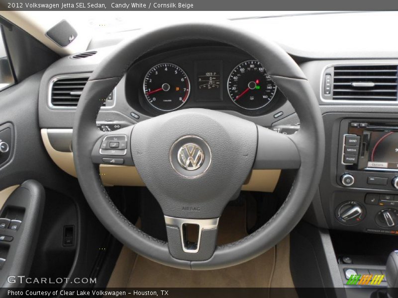Candy White / Cornsilk Beige 2012 Volkswagen Jetta SEL Sedan