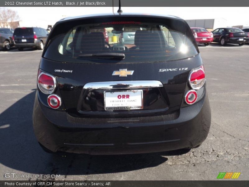 Black / Jet Black/Brick 2012 Chevrolet Sonic LTZ Hatch