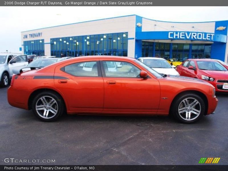 Go Mango! Orange / Dark Slate Gray/Light Graystone 2006 Dodge Charger R/T Daytona