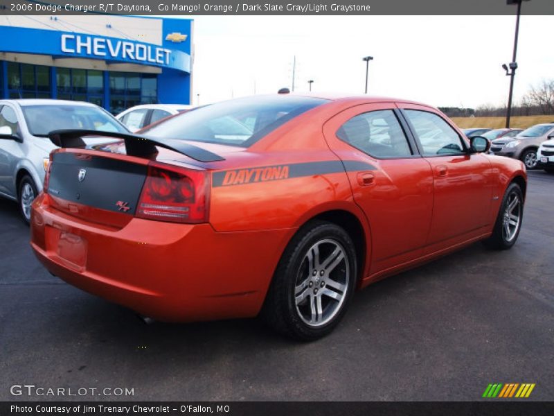 Go Mango! Orange / Dark Slate Gray/Light Graystone 2006 Dodge Charger R/T Daytona