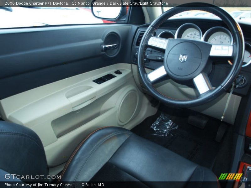 Go Mango! Orange / Dark Slate Gray/Light Graystone 2006 Dodge Charger R/T Daytona