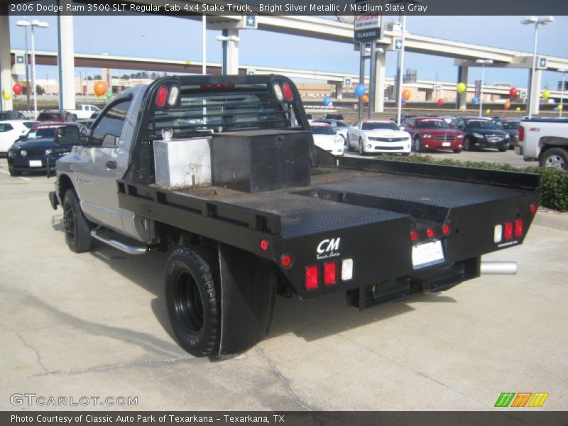 Bright Silver Metallic / Medium Slate Gray 2006 Dodge Ram 3500 SLT Regular Cab 4x4 Stake Truck