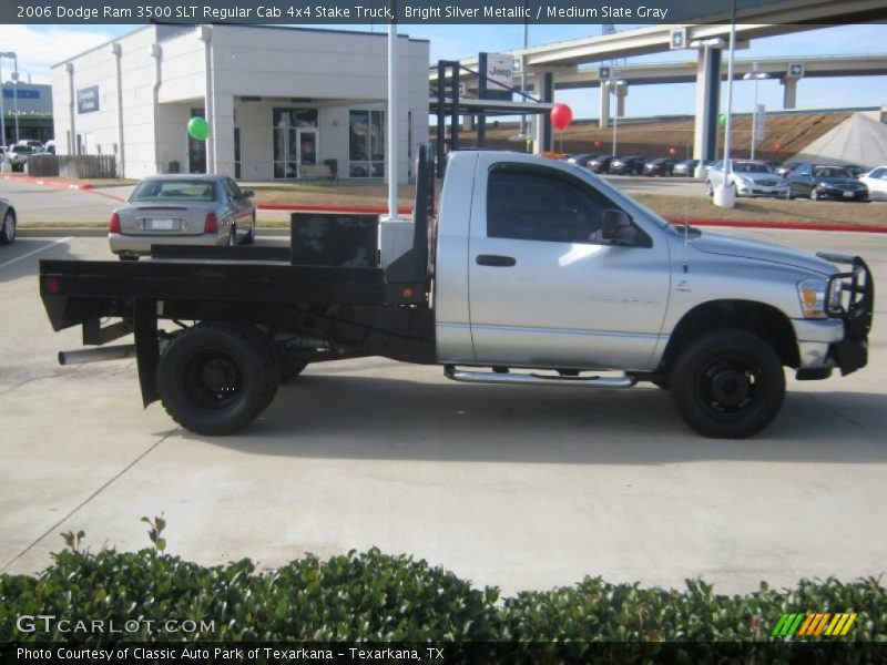 Bright Silver Metallic / Medium Slate Gray 2006 Dodge Ram 3500 SLT Regular Cab 4x4 Stake Truck