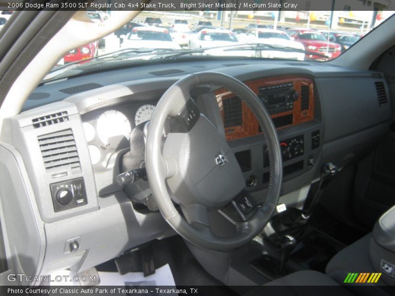 Bright Silver Metallic / Medium Slate Gray 2006 Dodge Ram 3500 SLT Regular Cab 4x4 Stake Truck