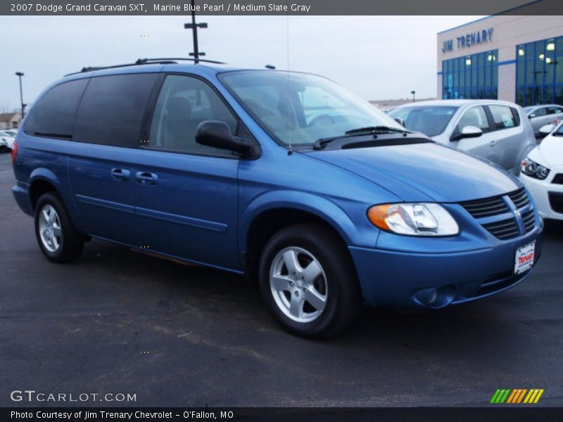 Marine Blue Pearl / Medium Slate Gray 2007 Dodge Grand Caravan SXT