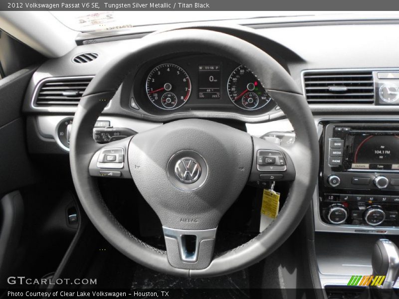 Tungsten Silver Metallic / Titan Black 2012 Volkswagen Passat V6 SE