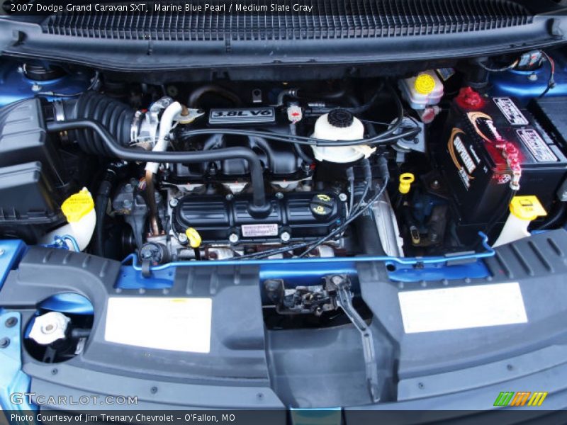 Marine Blue Pearl / Medium Slate Gray 2007 Dodge Grand Caravan SXT