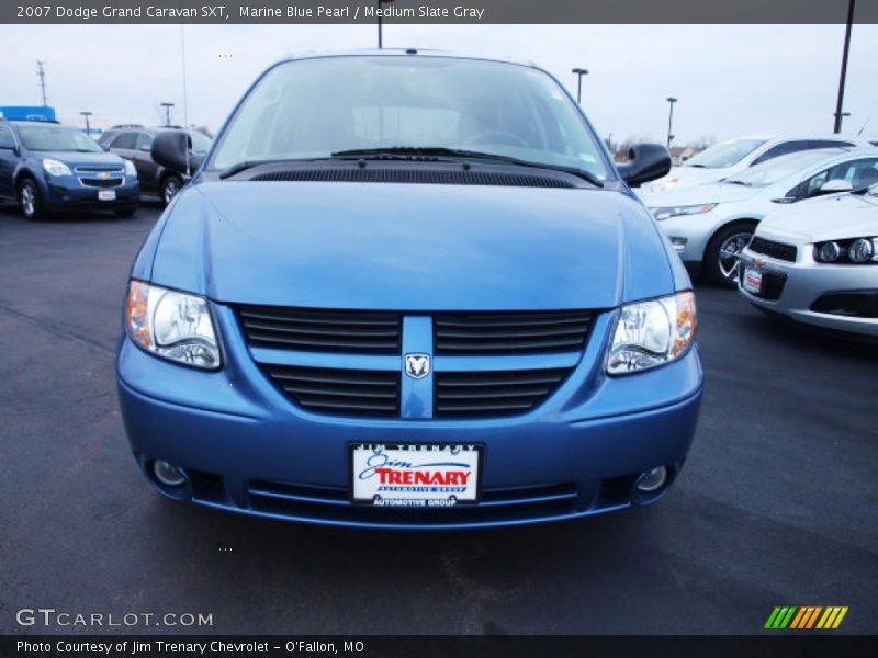 Marine Blue Pearl / Medium Slate Gray 2007 Dodge Grand Caravan SXT