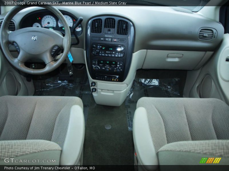 Marine Blue Pearl / Medium Slate Gray 2007 Dodge Grand Caravan SXT