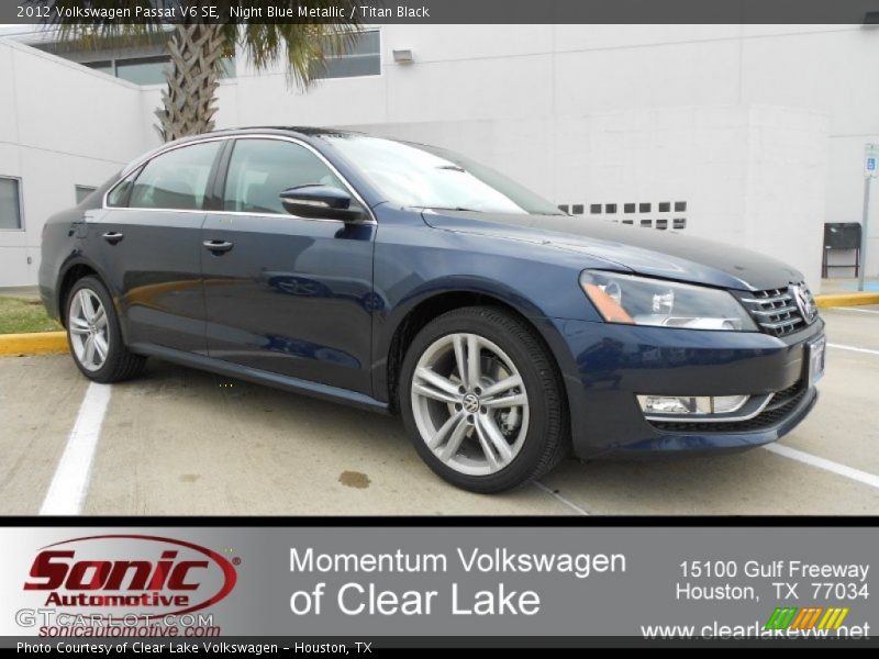 Night Blue Metallic / Titan Black 2012 Volkswagen Passat V6 SE