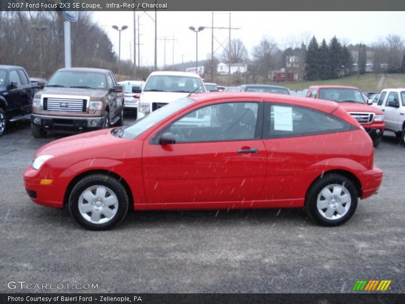 Infra-Red / Charcoal 2007 Ford Focus ZX3 SE Coupe