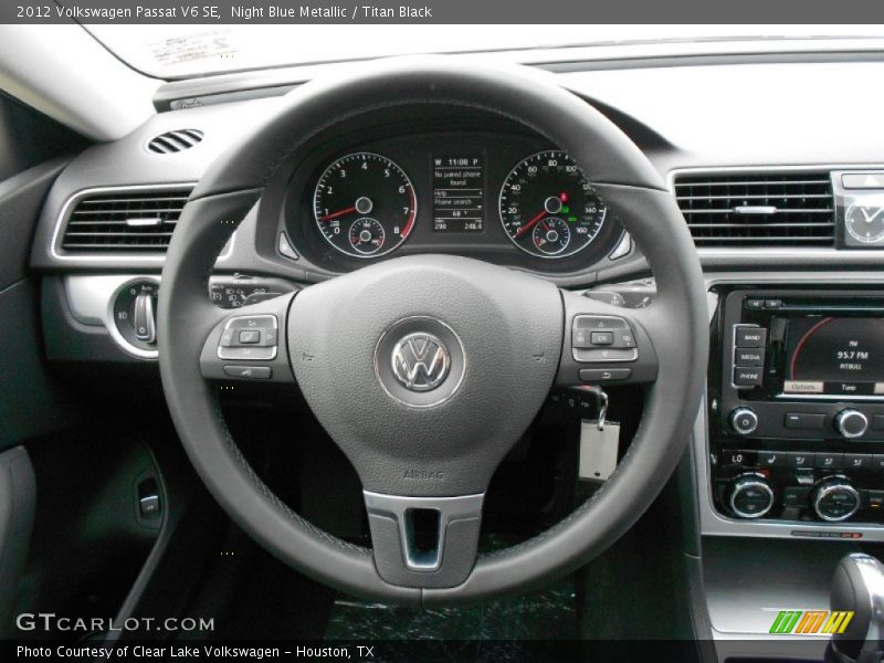 Night Blue Metallic / Titan Black 2012 Volkswagen Passat V6 SE