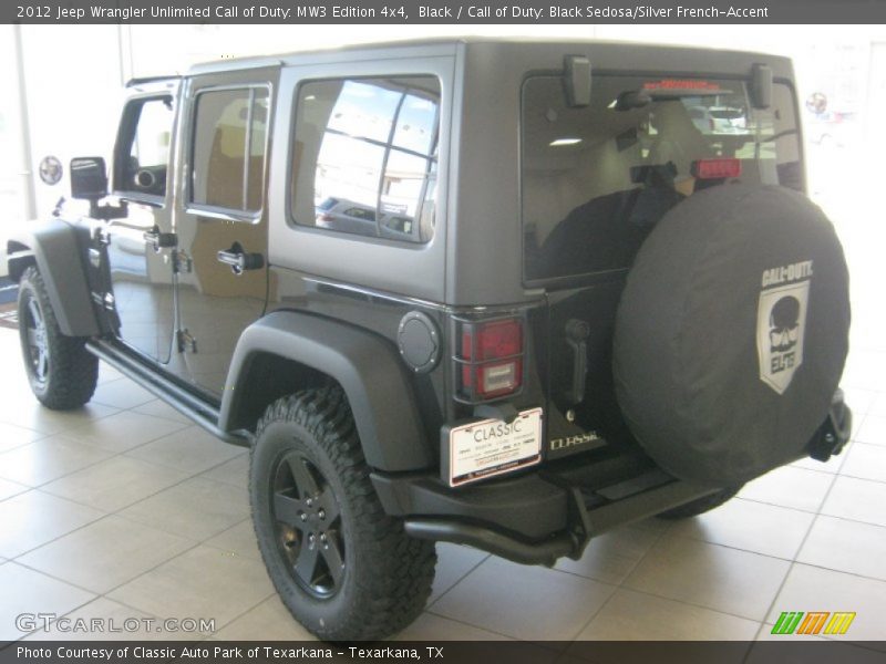 Black / Call of Duty: Black Sedosa/Silver French-Accent 2012 Jeep Wrangler Unlimited Call of Duty: MW3 Edition 4x4