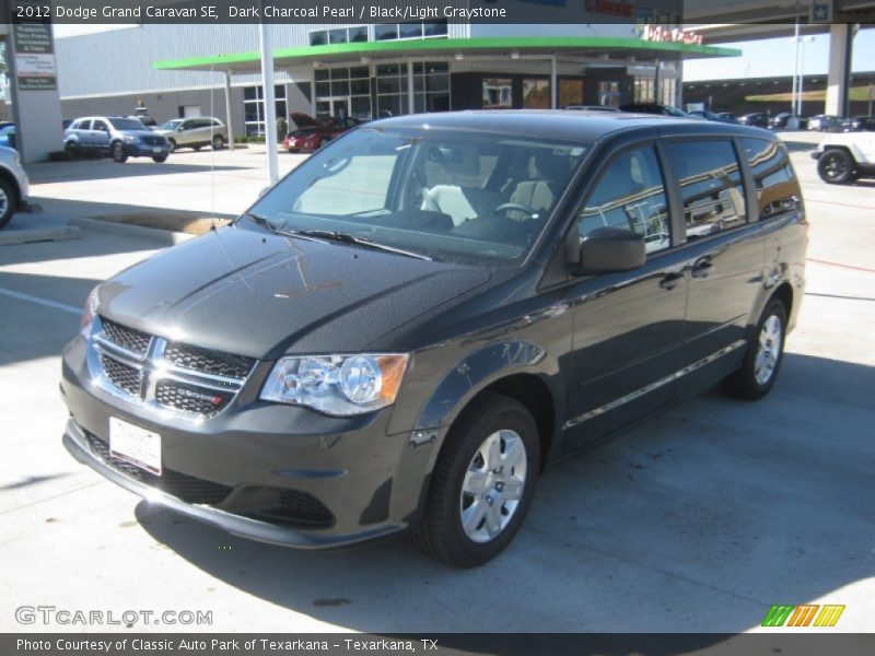 Dark Charcoal Pearl / Black/Light Graystone 2012 Dodge Grand Caravan SE