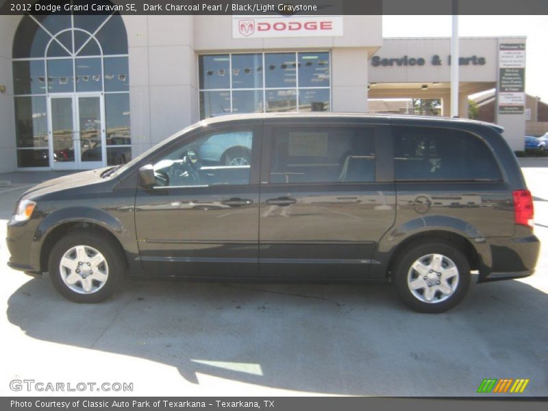 Dark Charcoal Pearl / Black/Light Graystone 2012 Dodge Grand Caravan SE