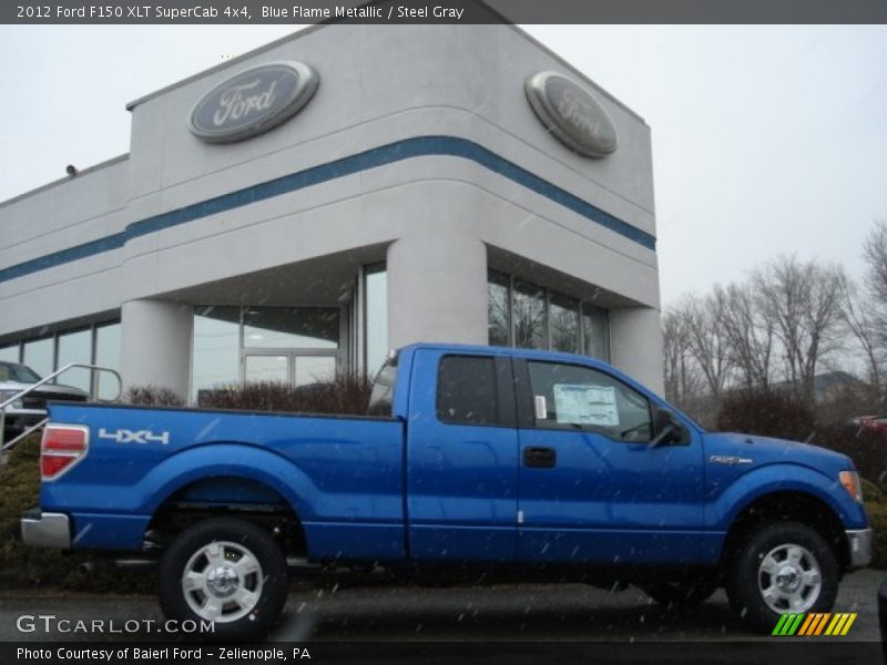 Blue Flame Metallic / Steel Gray 2012 Ford F150 XLT SuperCab 4x4