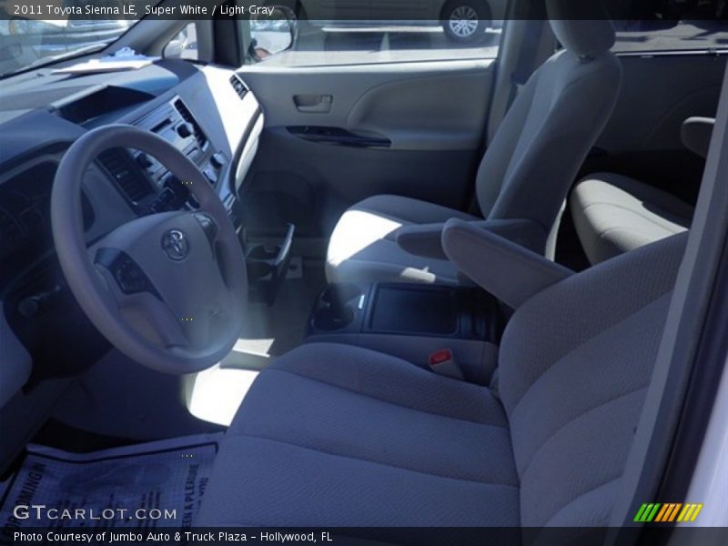 Super White / Light Gray 2011 Toyota Sienna LE