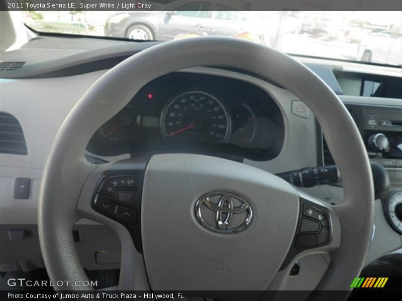 Super White / Light Gray 2011 Toyota Sienna LE