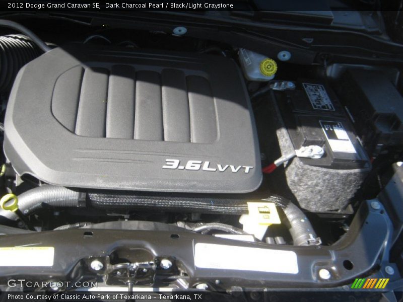 Dark Charcoal Pearl / Black/Light Graystone 2012 Dodge Grand Caravan SE