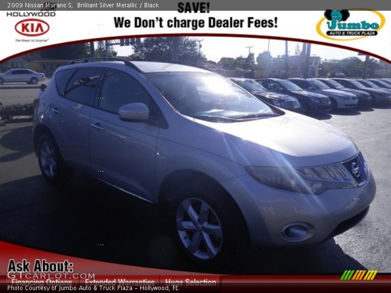 Brilliant Silver Metallic / Black 2009 Nissan Murano S