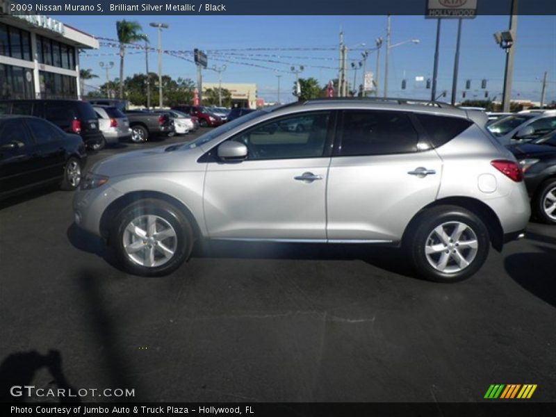 Brilliant Silver Metallic / Black 2009 Nissan Murano S