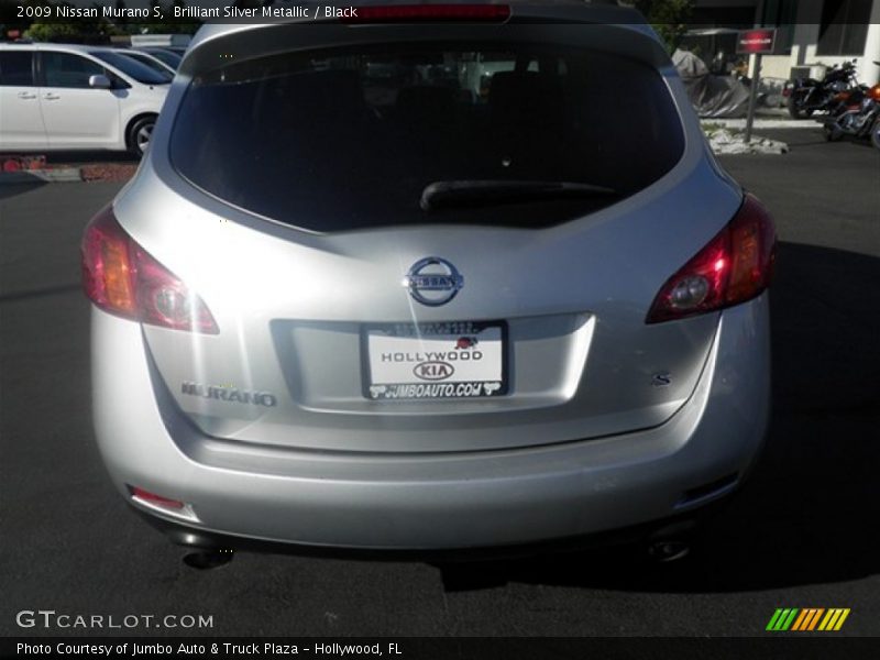 Brilliant Silver Metallic / Black 2009 Nissan Murano S
