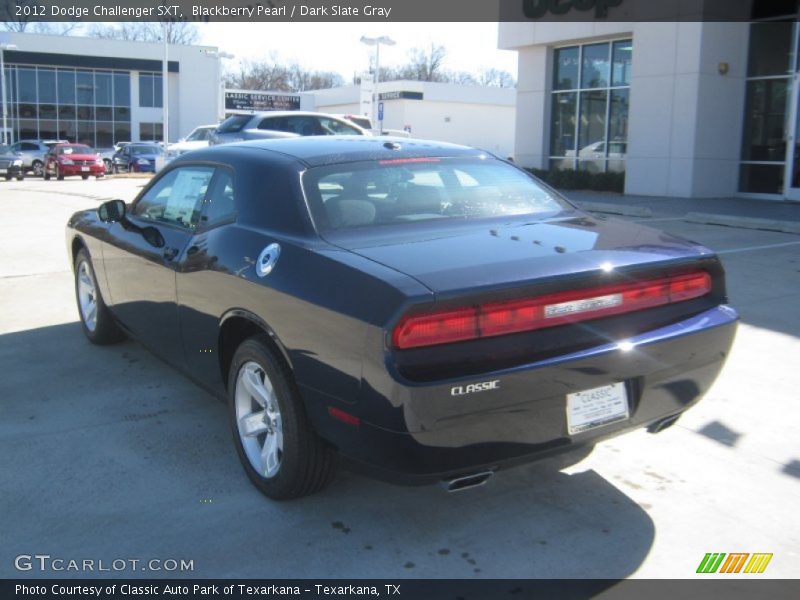 Blackberry Pearl / Dark Slate Gray 2012 Dodge Challenger SXT