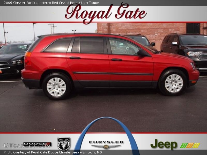 Inferno Red Crystal Pearl / Light Taupe 2006 Chrysler Pacifica
