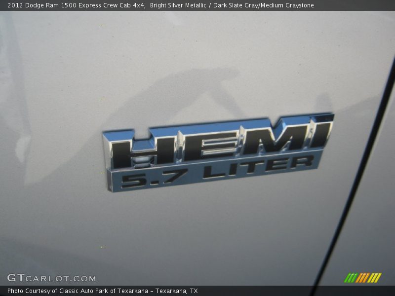 Bright Silver Metallic / Dark Slate Gray/Medium Graystone 2012 Dodge Ram 1500 Express Crew Cab 4x4