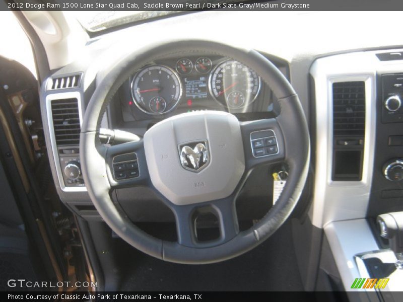 Saddle Brown Pearl / Dark Slate Gray/Medium Graystone 2012 Dodge Ram 1500 Lone Star Quad Cab