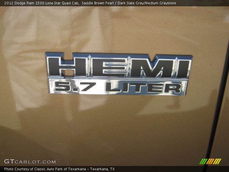 Saddle Brown Pearl / Dark Slate Gray/Medium Graystone 2012 Dodge Ram 1500 Lone Star Quad Cab
