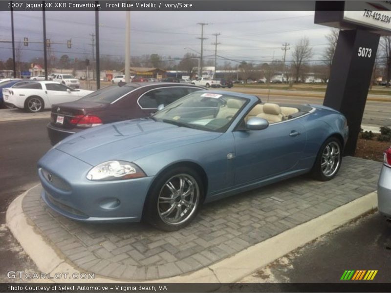 Frost Blue Metallic / Ivory/Slate 2007 Jaguar XK XK8 Convertible