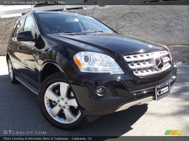Black / Black 2011 Mercedes-Benz ML 350