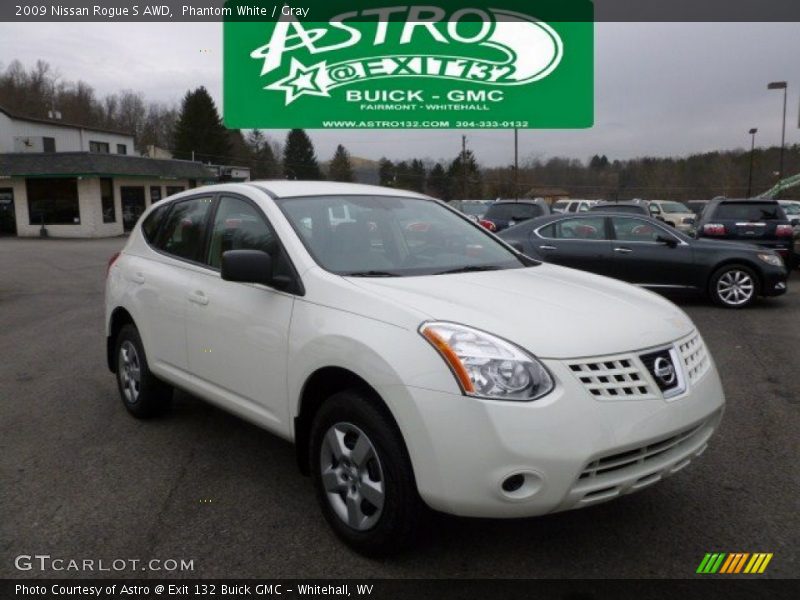 Phantom White / Gray 2009 Nissan Rogue S AWD