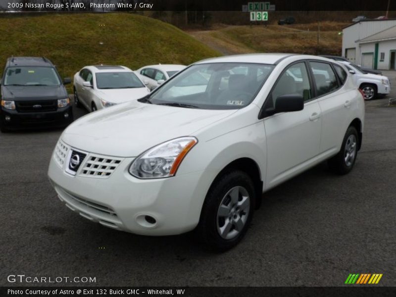 Phantom White / Gray 2009 Nissan Rogue S AWD