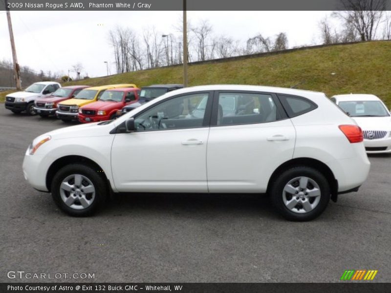 Phantom White / Gray 2009 Nissan Rogue S AWD