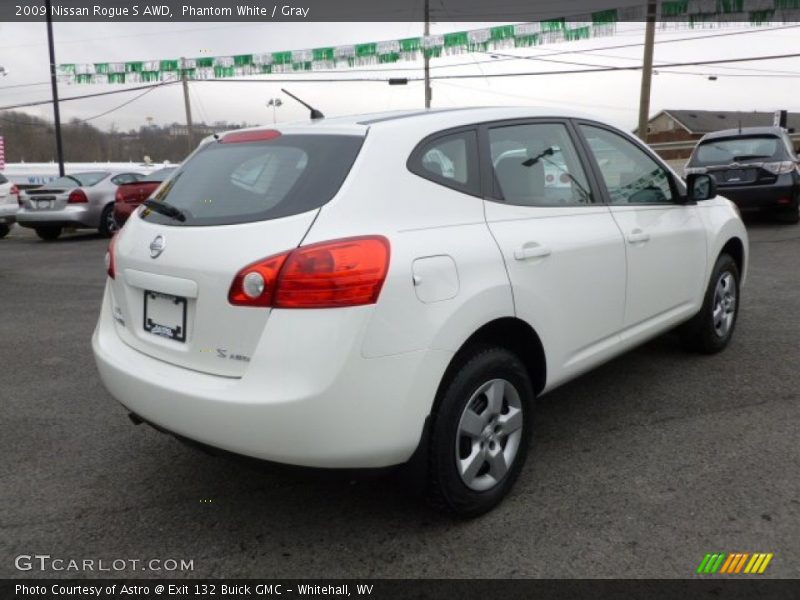 Phantom White / Gray 2009 Nissan Rogue S AWD