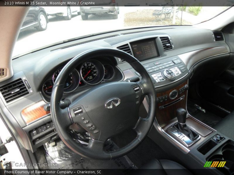Moonlight White / Graphite 2010 Infiniti M 35 Sedan