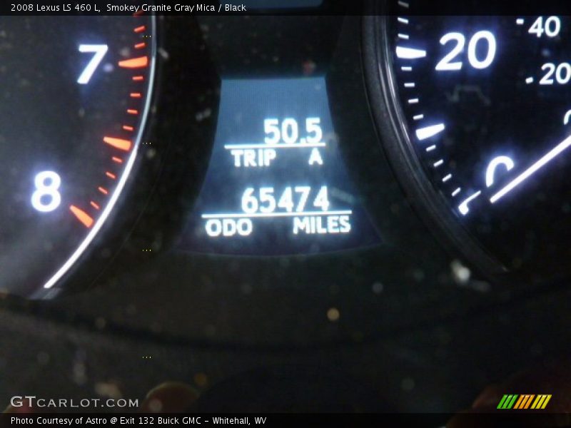 Smokey Granite Gray Mica / Black 2008 Lexus LS 460 L