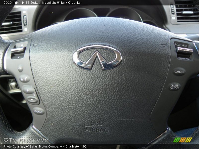 Moonlight White / Graphite 2010 Infiniti M 35 Sedan